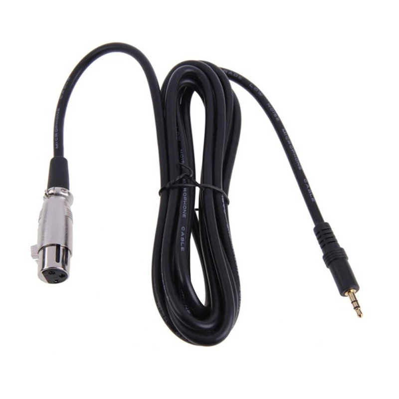Черный 1,5/3/5 м XLR булавки для правый угол 1/8 XLR3F 3 Ri слот для карт памяти - Цвет: Черный