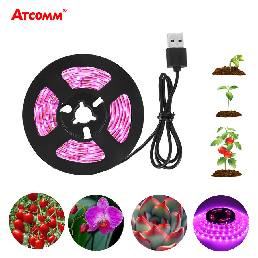 Фитоламсветильник светодиодная полного спектра для выращивания растений s USB 5 в