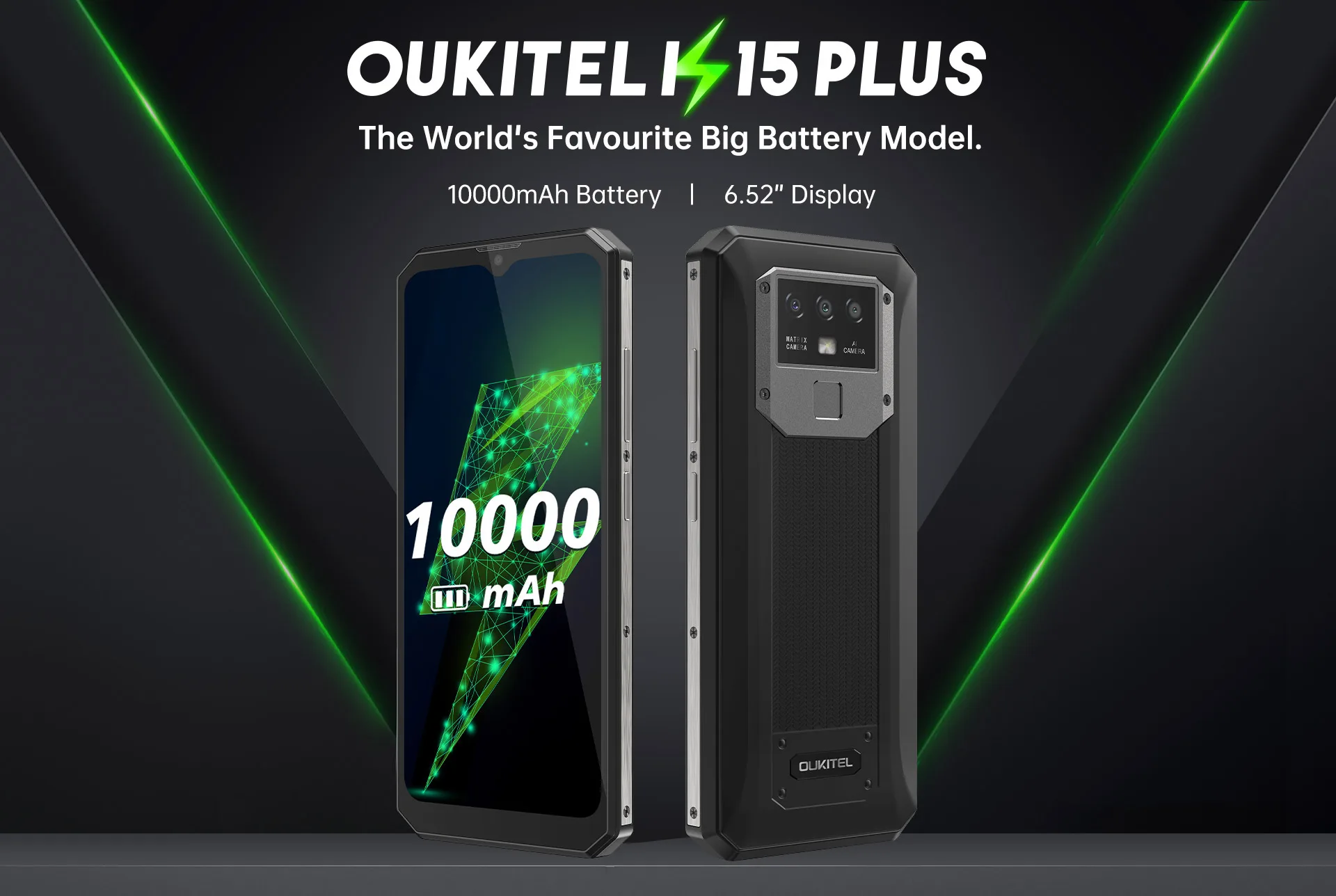 cellphones android OUKITEL K15 Plus 10000mAh Android 10.0 Smartphone 3GB+32GB 6.52'' Display 13MP Triple Rear Cameras NFC Mobile Phone cheap t mobile android phones