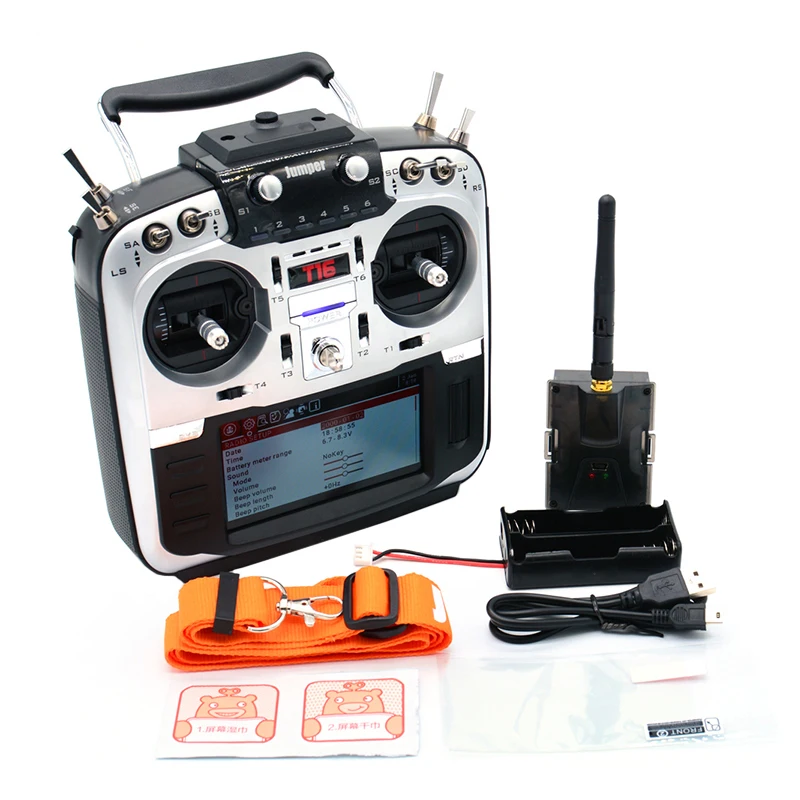 

Jumper T16 Transmitter Remote Control JP4-in-1 RF Modul Open Source Multi-protocol Radio 2.4G 16CH 4.3" LCD for FPV Racing Drone