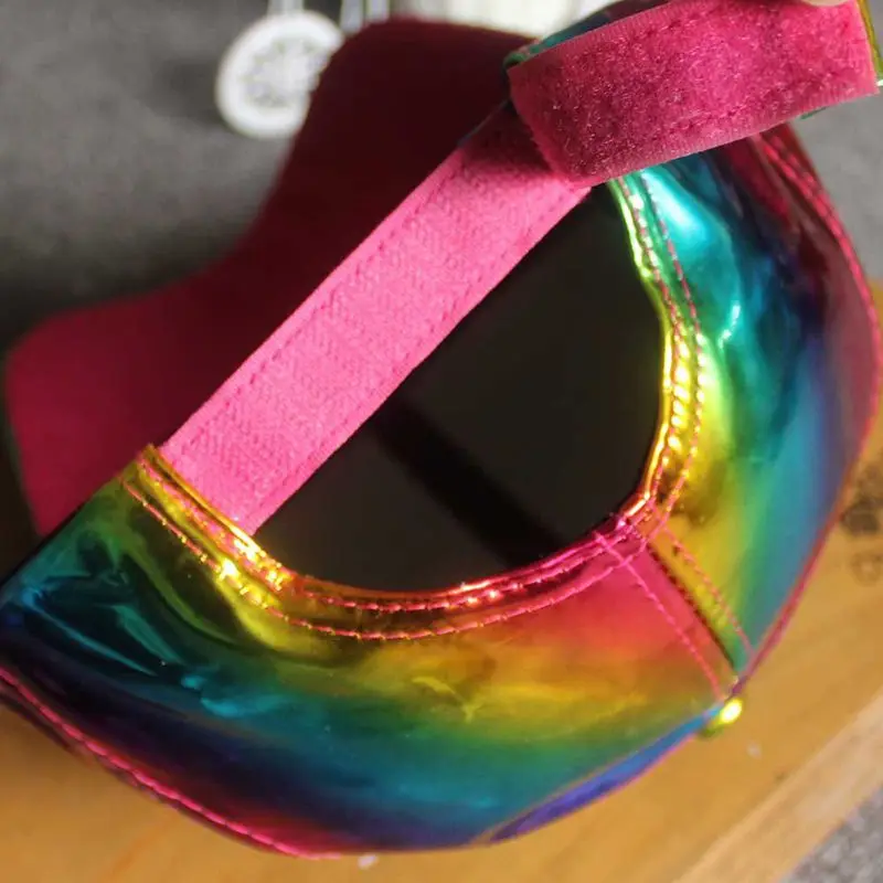 Fashion Hot Leather Cap Autumn Multi-Colored Baseball Cap Pu Hat Street Dance Performance Hat Attractive Baseball Glof Cap