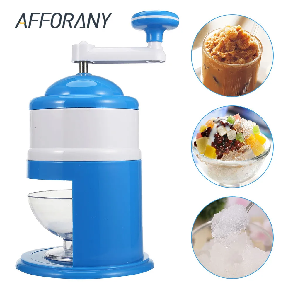 

Household Manual DIV Ice Crushers Stainless Steel Shavers Portable Snow Crushing Ice Grinder Machine Ice Cream Smoothie Tools