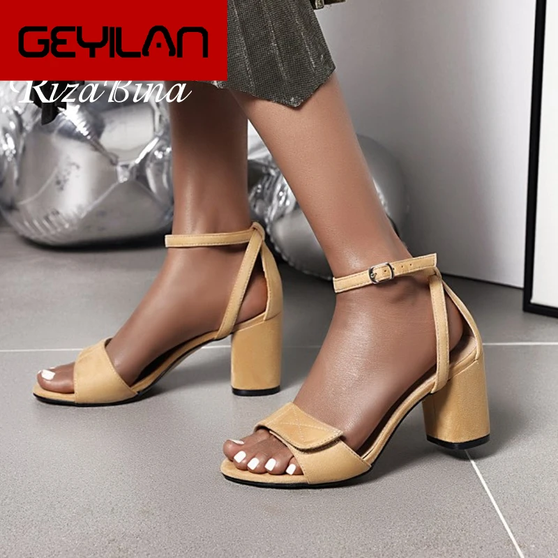 

Size 34-43 Women High Heel Sandals Fashion Summer Shoes Women Buckle Strap Office Lady Party Dress Sexy Footwear