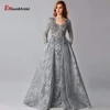 Luxury Dubai Evening Dress 2022  Full Lace Long Sleeves Mermaid Crystal Handmade Sequin Arabic Formal Party Gown ► Photo 1/6