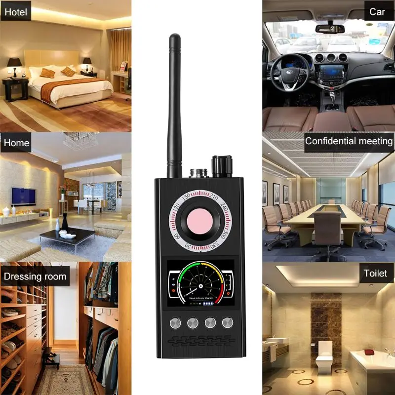 Anti Spy RF Detector Hidden Camera Finder Bug GPS Wireless Signal Alarm Scanner