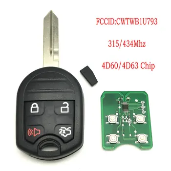 

Datong World Car Remote Key For Ford Edge Explorer Ranger Windstar Expeditio 315/434 4D63 Chip Auto Smart Replace Car Blank Key