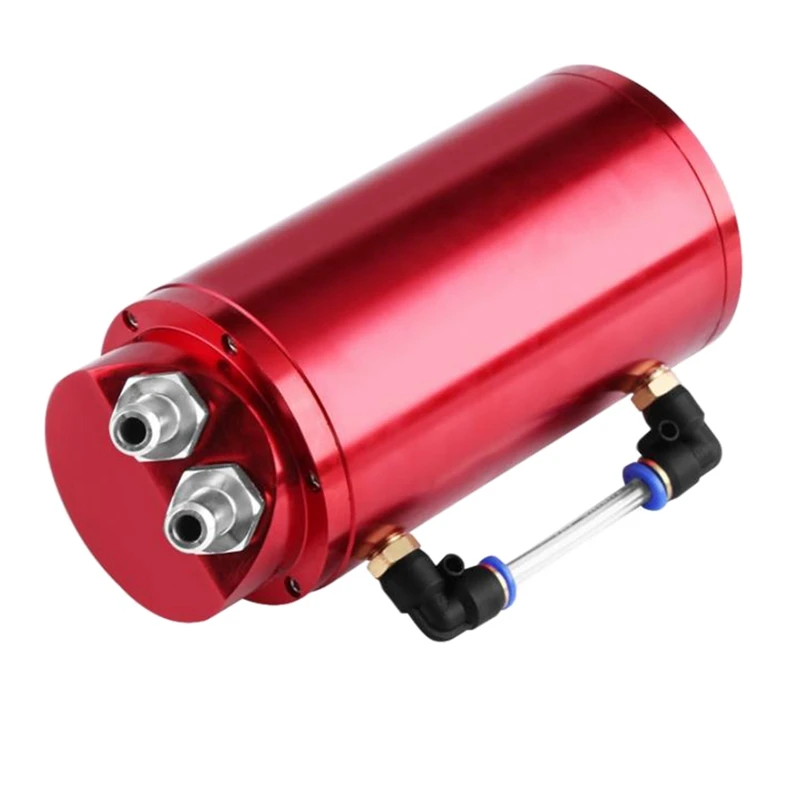 Автомобильный маслоуловитель БАК Сапун резервуар красный круглый 10 и 15 мм Фитинги Универсальный алюминий