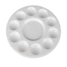 Wells Design палитра художественная краска пластиковый лоток для рисования цветовая палитра для масляной акварельной краски поддон 10-Well круглые палитры