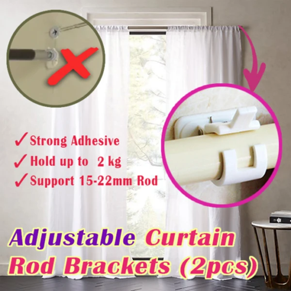 

2 Pcs Magic Adjustable Curtains Organized Storage Rack Hook for Home Kitchen Bathroom Hot sale