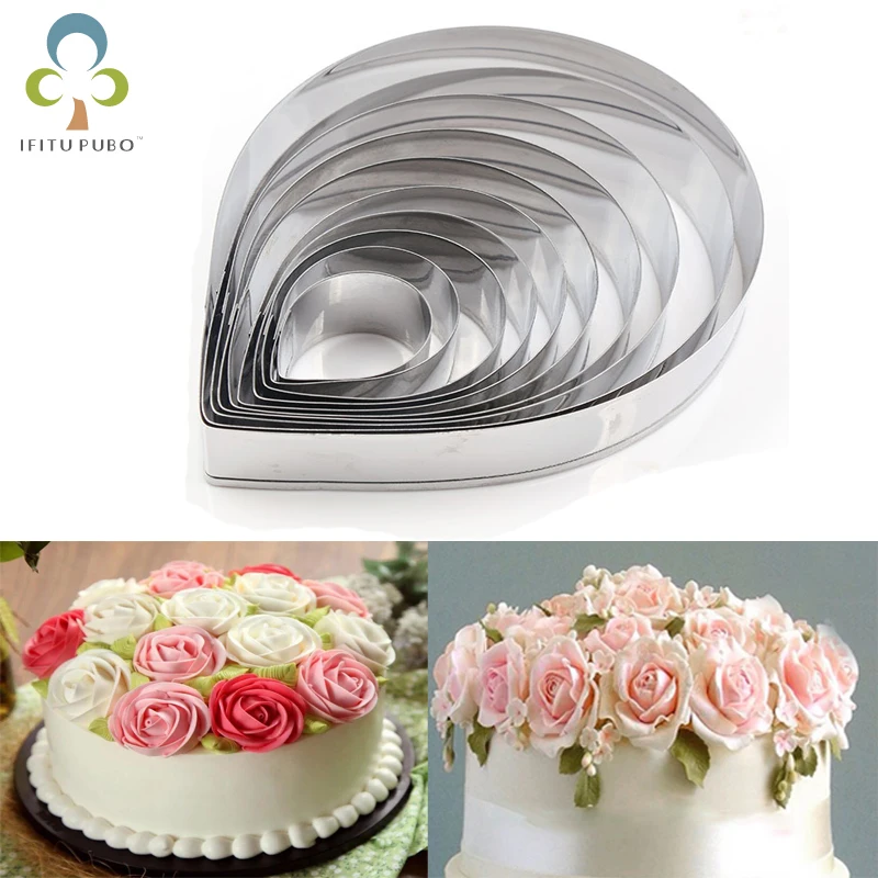 7Pcs Stainless Steel Cookie Cutter Pastry Fondant Cake Baking Mold Biscuit Mould 