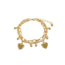 Крутой женский диско уличная ювелирный хип-хоп многослойный браслет в форме сердца тренд уличная стрельба аксессуары