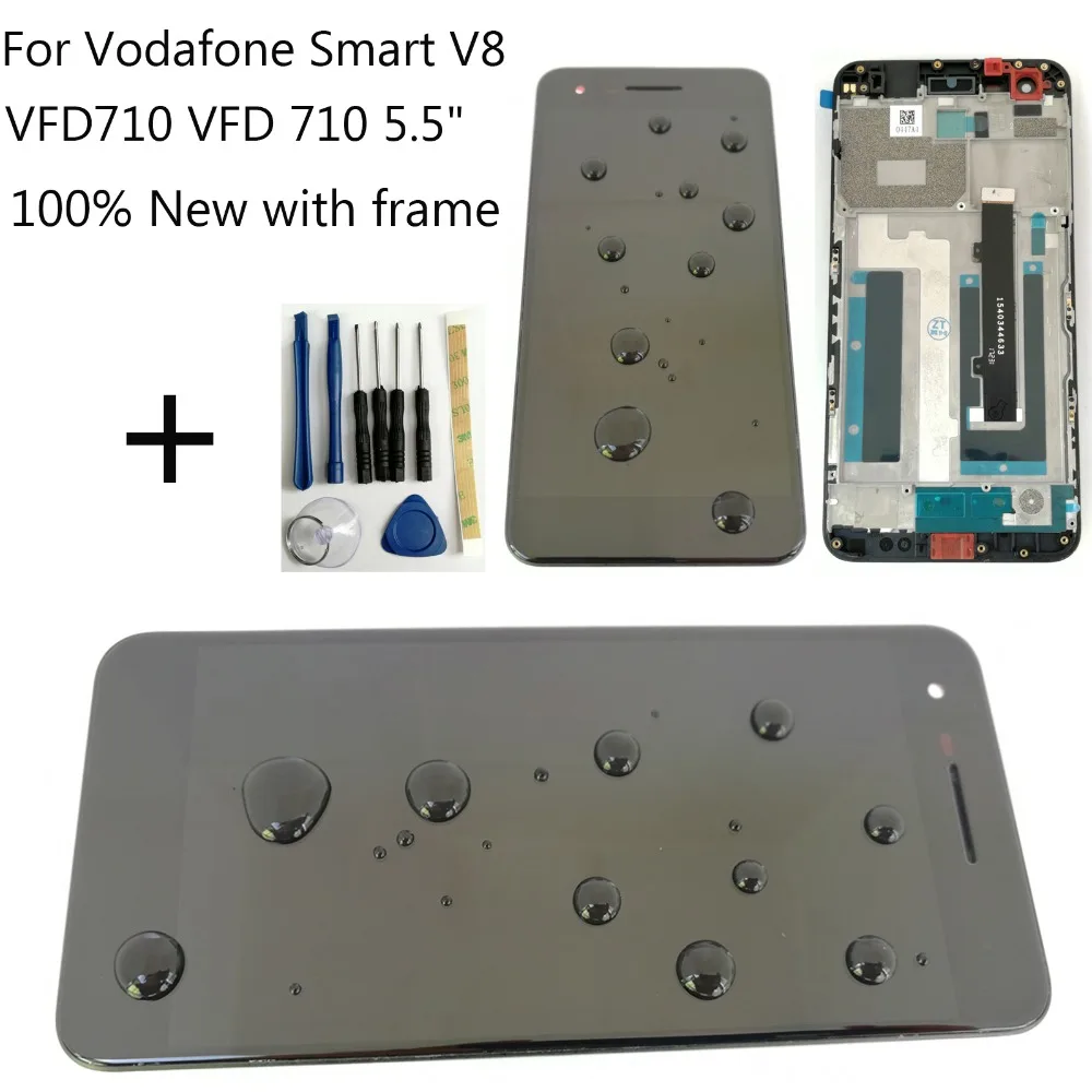 Shyueda 100% Nuovo 5.5 "Con Cornice Per Vodafone Smart V8 Vfd710 Vfd 710 5.5" Ltps Ips Display Lcd Touch Screen Digitizer
