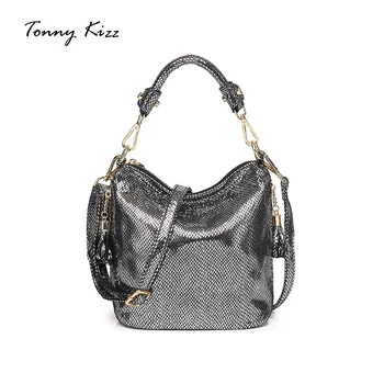 

Tonny Kizz luxury handbags women crossbody bags designer leather tote bucket bag with tassel female shoulder bags serpentine
