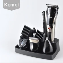 KEMEI 7IN 1 Мужская машинка для стрижки волос Беспроводная перезаряжаемая электрическая машинка для стрижки волос набор для бритья