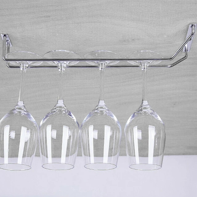 Estante para copas de vino, colgador de acero inoxidable para Bar de cocina,  soporte para copas de champán, 1 unidad - AliExpress