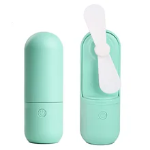 USB Charging Handheld Mini Folding Fan Desktop Home Capsule Fan Mini Portable Pocket Fan Portable Hold Small Fans