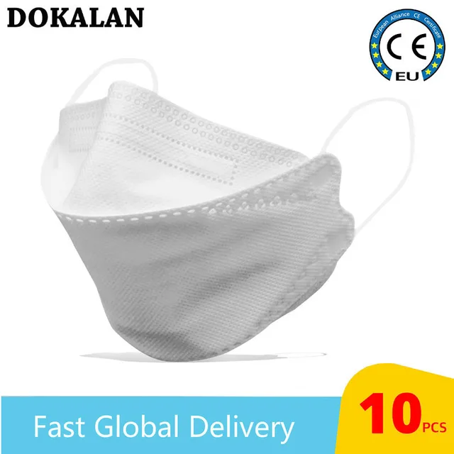 US $7.79  10PCS Mask Face Masks 4 Layer Masker Mouth KF94 Mask Non-woven ????? Mascherine Antivirus Dust Masc
