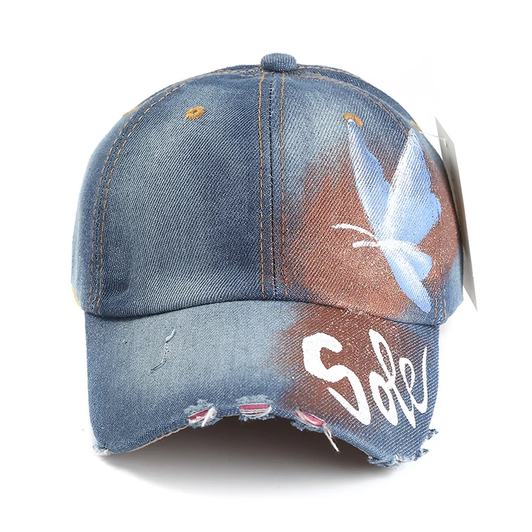 

2020 New Spring Vintage Denim Cap Baseball Cap Snapback Hat Summer Cap Hip Hop Floral Cap Hats For Men Women Grinding Multicolor