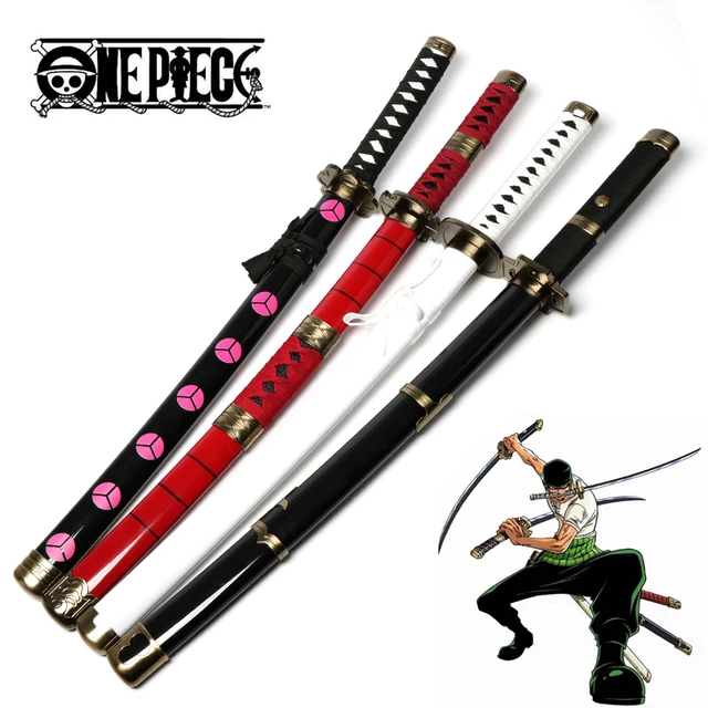 Handmade Katana Japanese Roronoa Zoro Swords Anime Cosplay Sword Bamboo Samurai Sword Kitetsu wado ichimonji 1