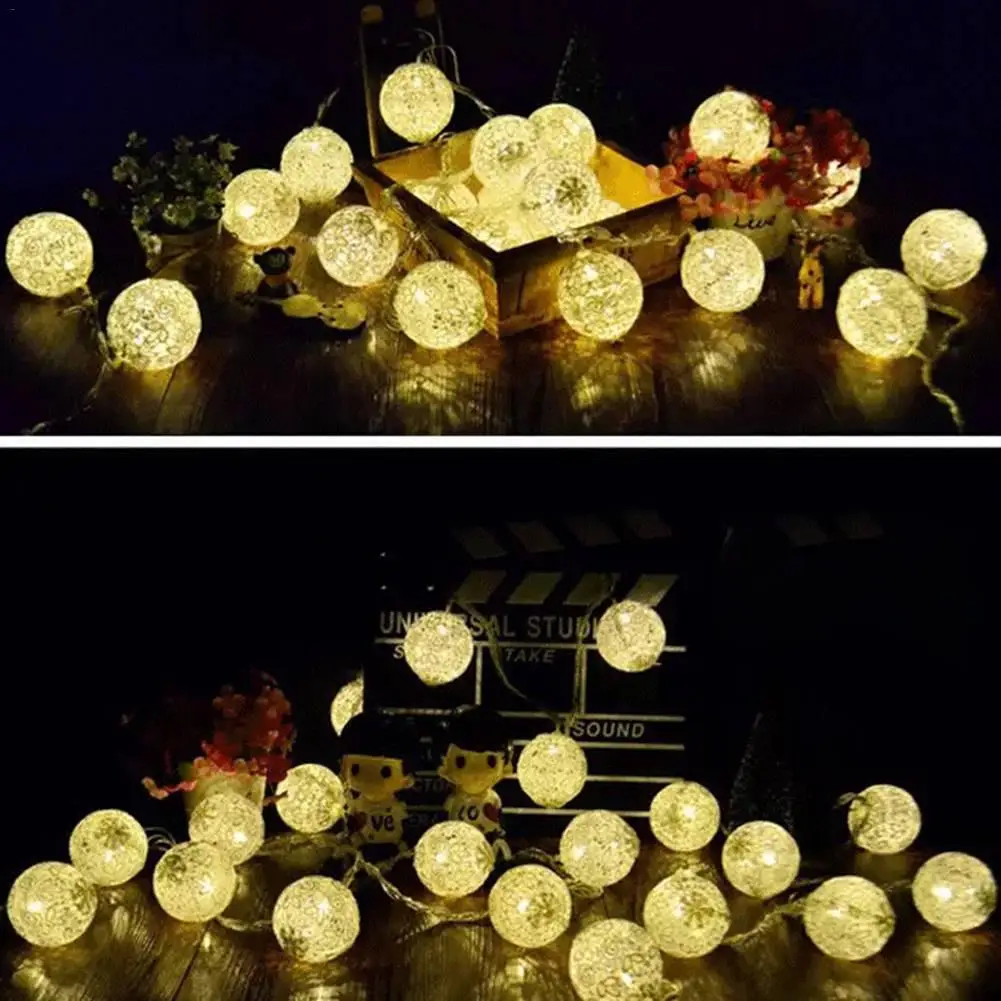 10/20Led Глобус лампы светодиодные гирлянды открытый водонепроницаемый Led шар гирлянда вечерние свадебные задний двор - Испускаемый цвет: A