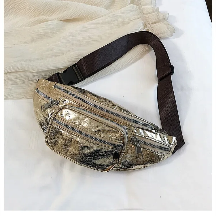 2019 винтажная женская сумка на пояс, сумка на пояс, роскошная кожаная нагрудная сумка черного цвета, новая модная качественная сумка