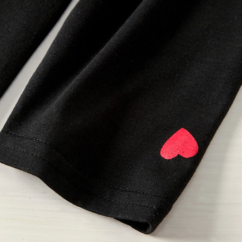 Dotfashion размера плюс принт красное сердце футболка для женщин Весна Длинный рукав тройник топы женские черные Повседневные базовые Топы