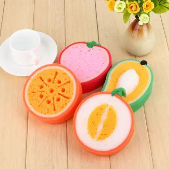 

NEW Magic Fruit Sponge Cleaning Towel Cloth Wash Kitchen Dish Foam Pad Cleaner Tools Hand Washing Cleaner Scrubber 2 Pcs
