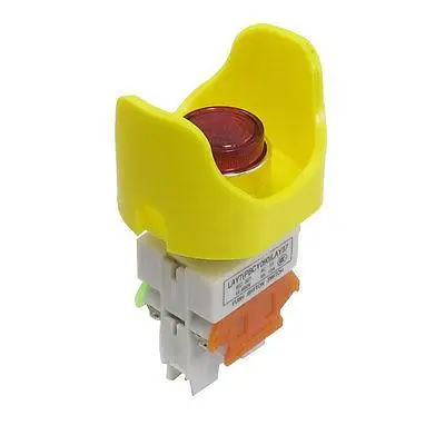 

AC 220V Red Illuminated Light 1NO 1NC Latching Ingot Shape Pushbutton Switch