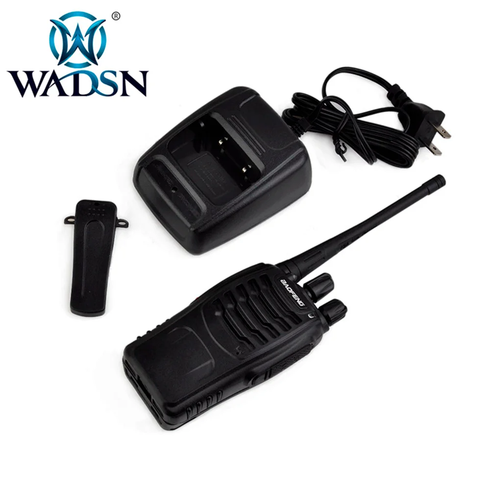 

5piece WADSN tac 3KM 5W Rated Power Military BAOFENG Radio 400-470 Channels BAOFENG888S RADIO WalkieTalkie Headsets Accessories