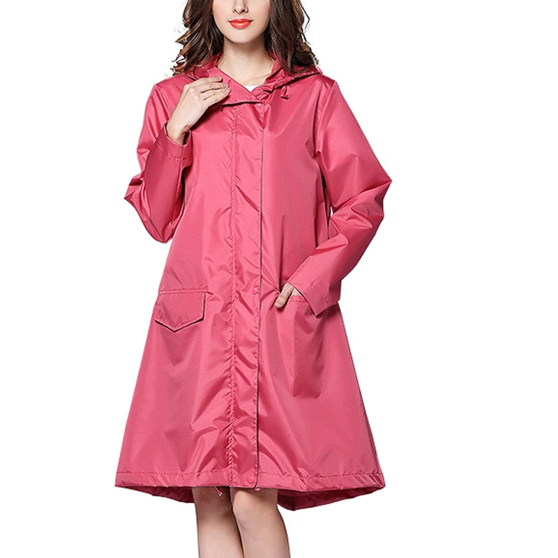 Raincoat Women Men Windbreaker Rain Clothes Hooded Poncho Portable Windproof Zipper Motorcycle Rainwear Adult Rain Jacket raincoat poncho