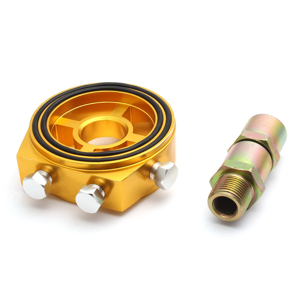 Universal Automotive Car Aluminum Oil Filter Sandwich Plate Adapter Oil