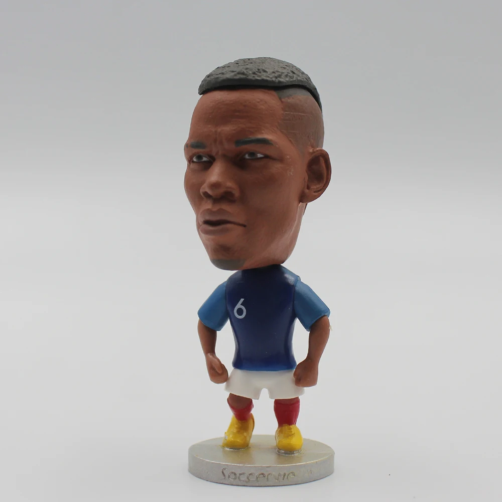 Куклы C. Ronaldo Neymar Robben Beckham 6,5 см 2,5 дюйма Статуэтка из смолы - Цвет: POGBA