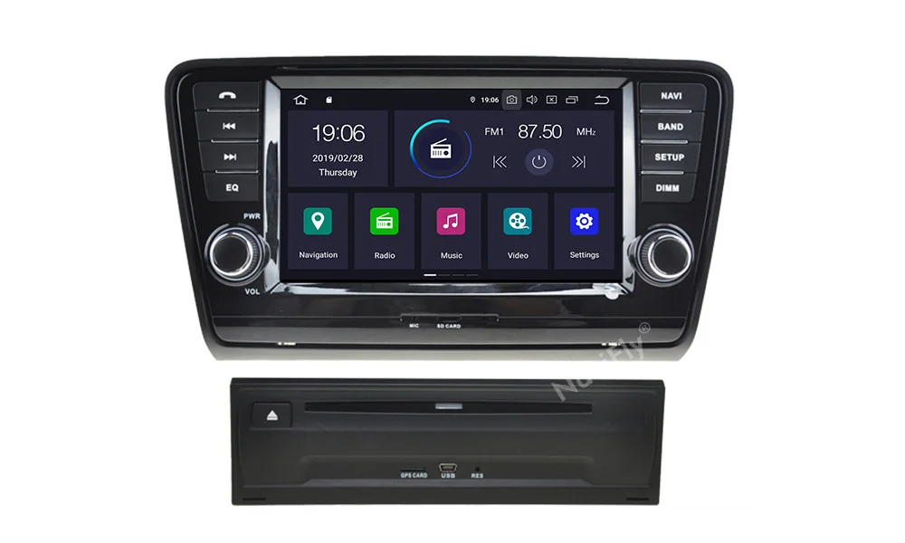 Android 9,0 8 Core 4+ 64G Автомобильный dvd мультимедиа palyer gps Navi для SKODA Octavia 2013 головное устройство SWC авто радио wifi RDS BT