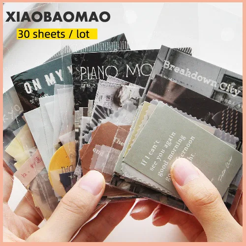 30 листов, прозрачная серная кислота, бумага, дата, блокнот для записей, винтажный планировщик, органайзер, расписание, еженедельный месяц, блокнот-календарь