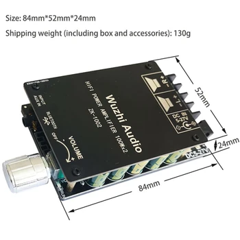 

ZK-1002 HIFI TPA3116 Bluetooth 5.0 High Power Digital Amplifier Stereo Board 100W+100W AMP Amplificador o Home Theater