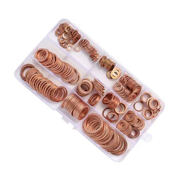 

280pcs Set Washer Copper Oil Plug Gasket Seal Rings Car Drain Bolt Crush Auto Fastener Clip Replacements