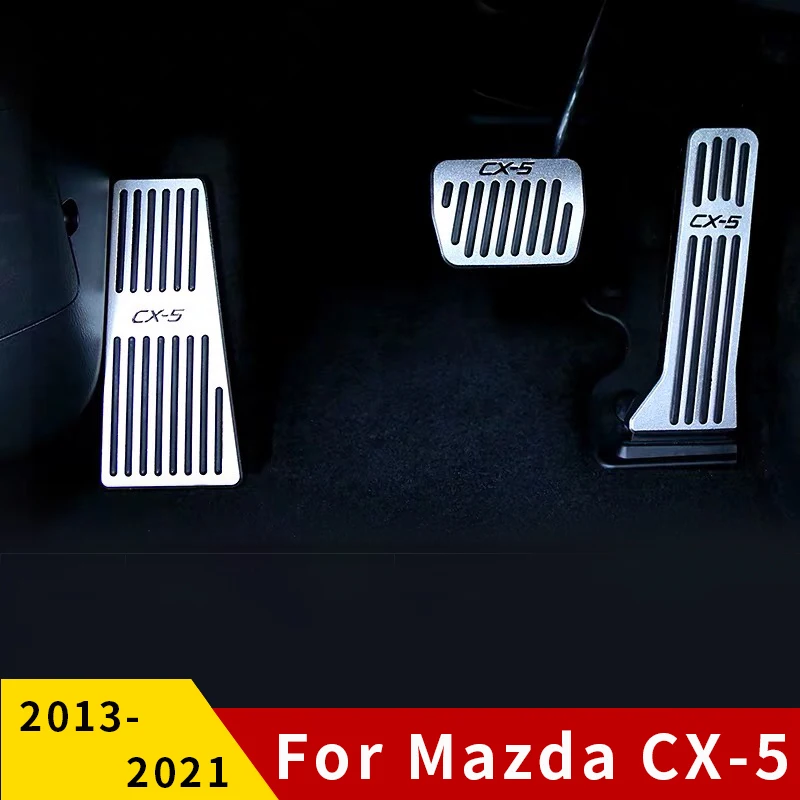 For Mazda CX5 CX-5 KE KF 2013- Car Accelerator Brake Pedal FootRest Pedal Pad No Drill Cover Accessories