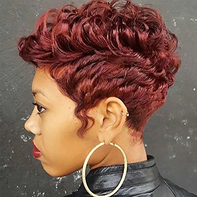 HAIRJOY Synthetic Hair Women Short Curly African American  Wig bug