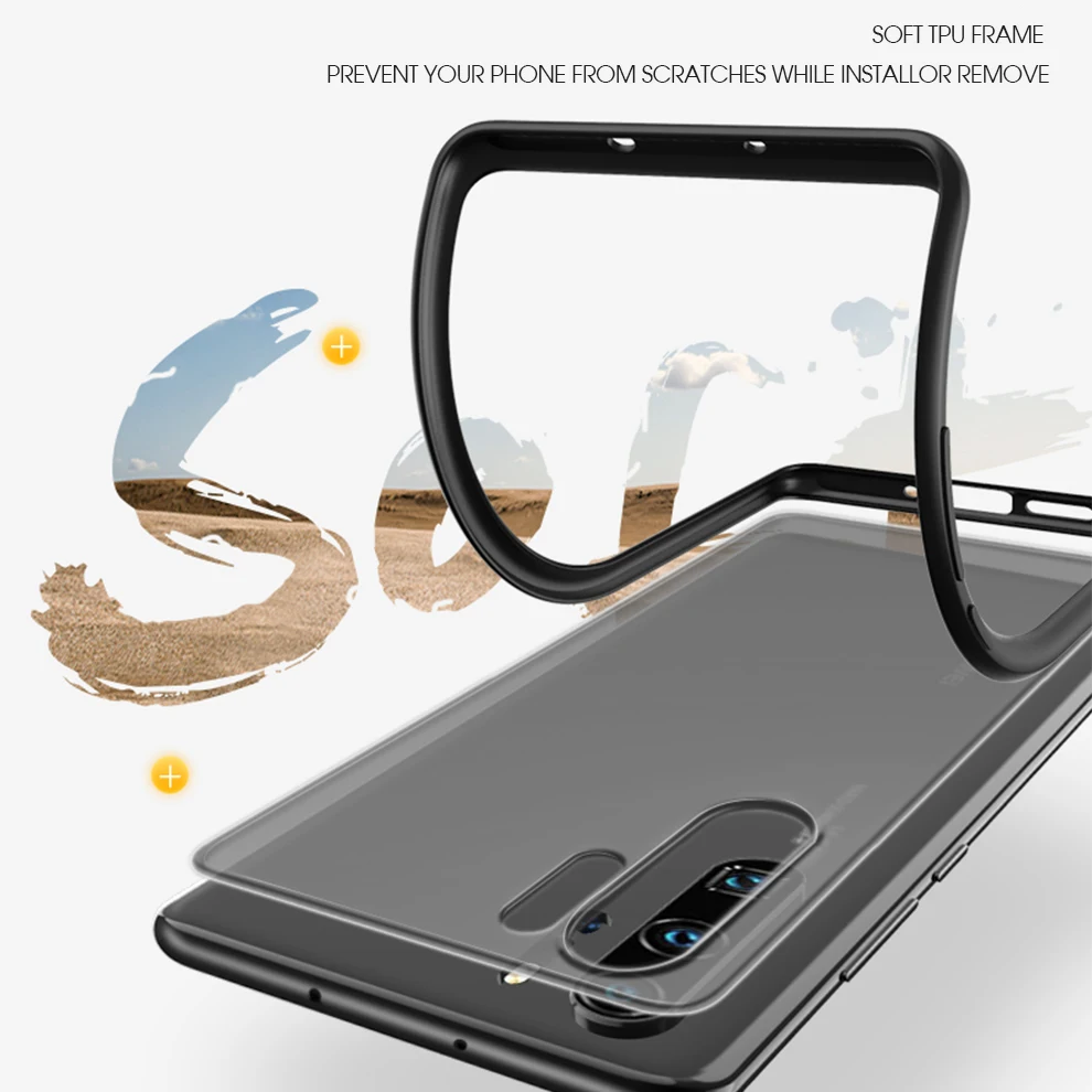 Прозрачный чехол X Level для Huawei P30 Pro жесткий матовый ПК Мягкий силиконовый задней