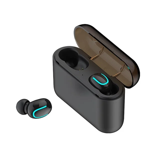 TWS Bluetooth 5,0, беспроводные наушники, свободные руки, спортивные наушники, HD стерео беспроводные наушники, шумоподавление, игровая гарнитура - Цвет: Binaural Black