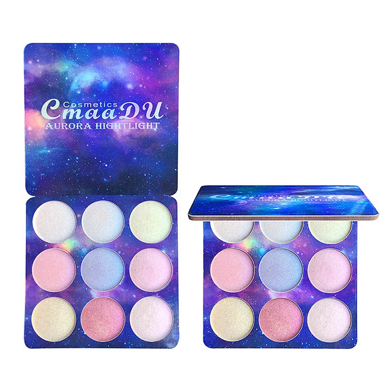 9 Color Waterproof Eye Shadow Unique Diamond Sequins Pearl Star Eyeshadow Tray Durable Powder Palette Sparkling Eyes Makeup