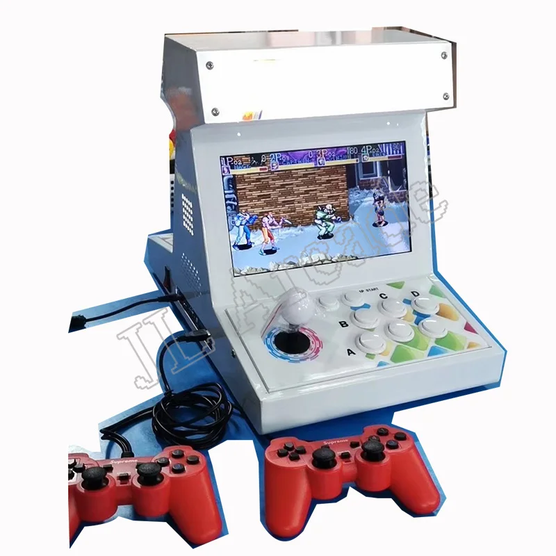 Dubbele vechten bartop arcade mini arcade machine 10.1 inch Dual screen ingebouwde Pandora 12 2885 games support 4 players