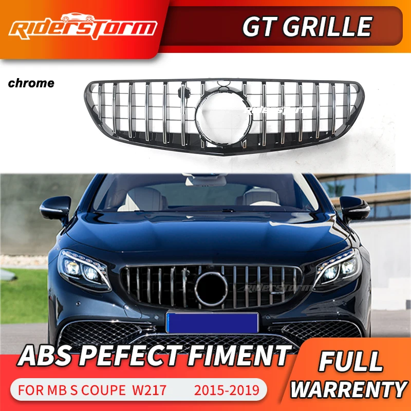12 передняя решетка GT для S 500 купе C217 2015 2019 гоночная w217 ABS s COUPE Convertible S400 S450