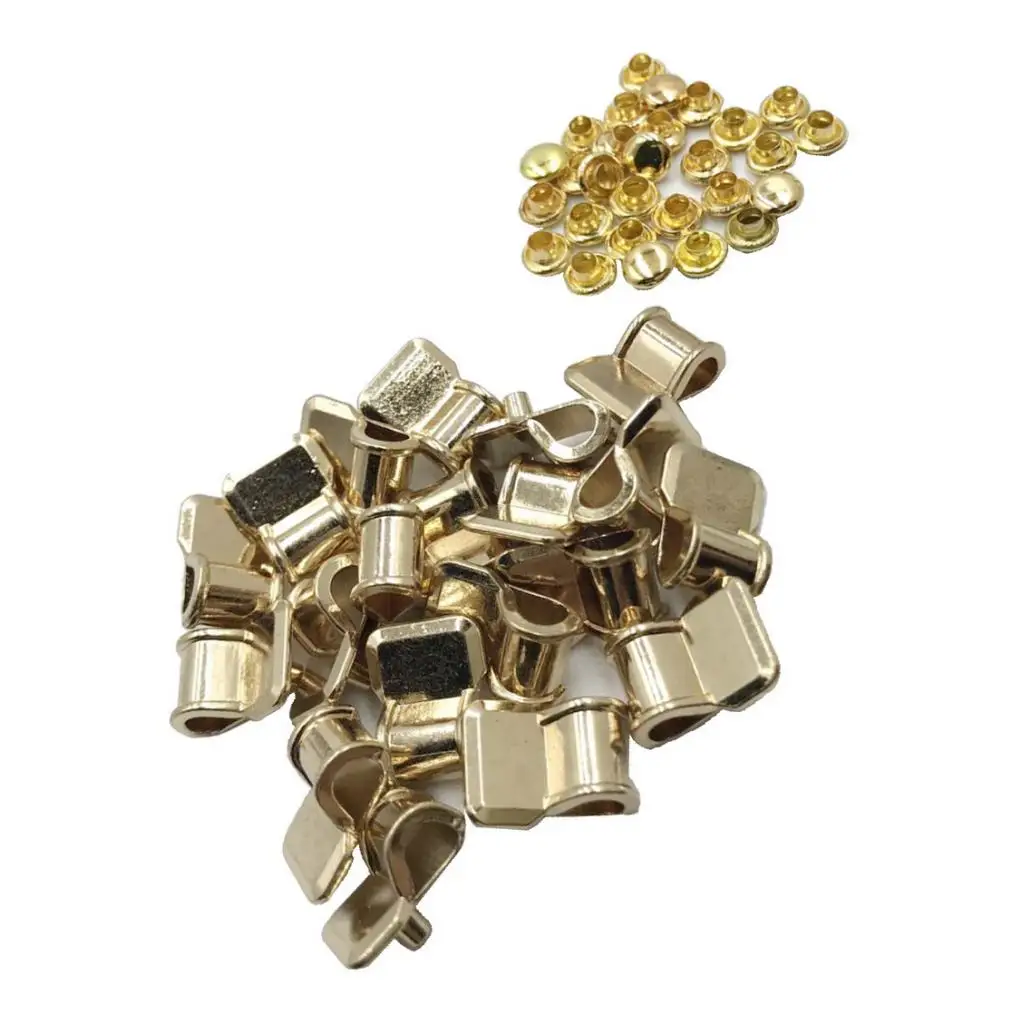 20Pcs Bronze Shoelace Rivet Buckles Hook Eyelet for Hiking Climbing Boots 