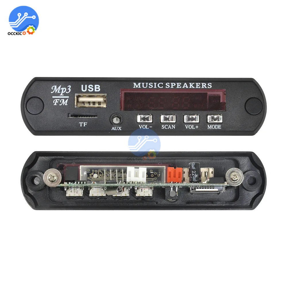 Car MP3 Decoder Board TF Card Radio FM USB Aux MP3 Music Player with LCD Screen Remote Control for Car Speaker DIY