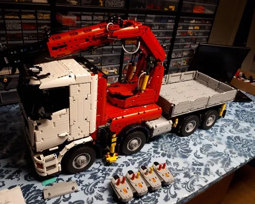 RC power function Technic летучая мышь грузовик внедорожный спасательный кран MOC 8800 строительные блоки игрушка Набор Обучающие Дети подарки на день рождения