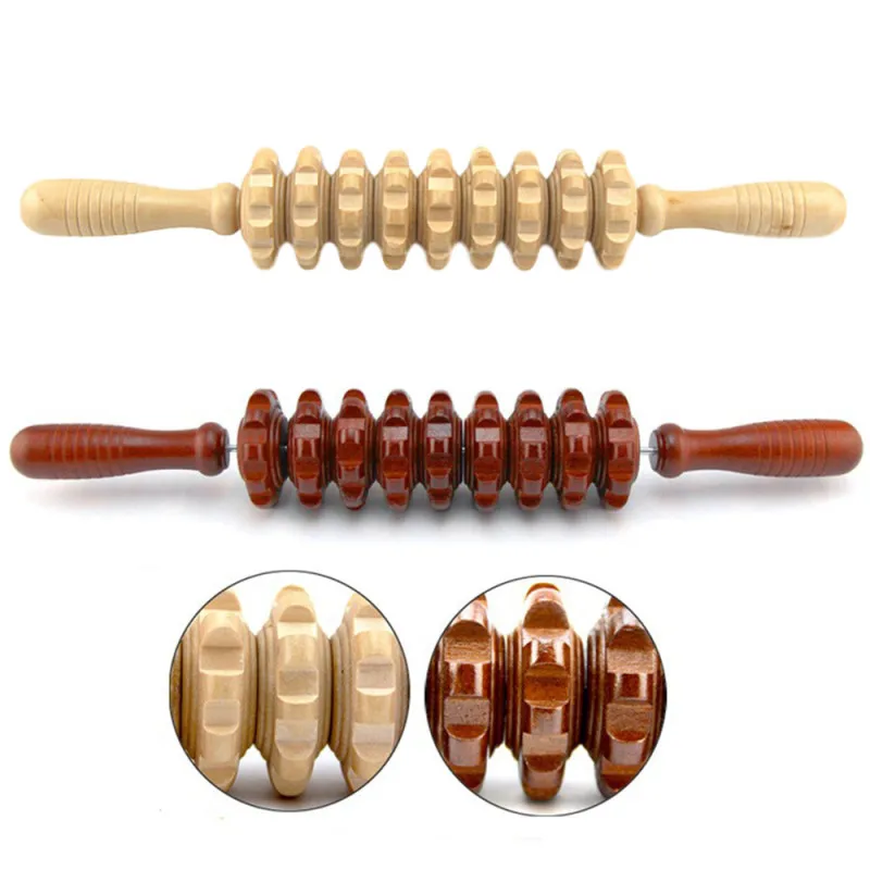 

Useful Sports Full Body Muscle Massager Wood Roller Stick Trigger Point Recovery Tool Deep Relax Gear Massage Stick