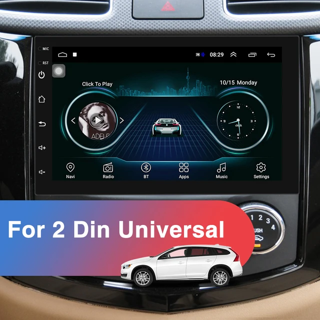 Podofo 2 Din Android Car Radio GPS Bluetooth Audio Stereo WIFI USB FM 2Din Auto Autoradio For VW Nissan Hyundai toyota CR-V KIA 3