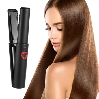 

Cordless USB Rechargeable Hair Straightener Hair Curler Iron Wireless Curling Iron Automatic Hair Curler Hair Styling Tools