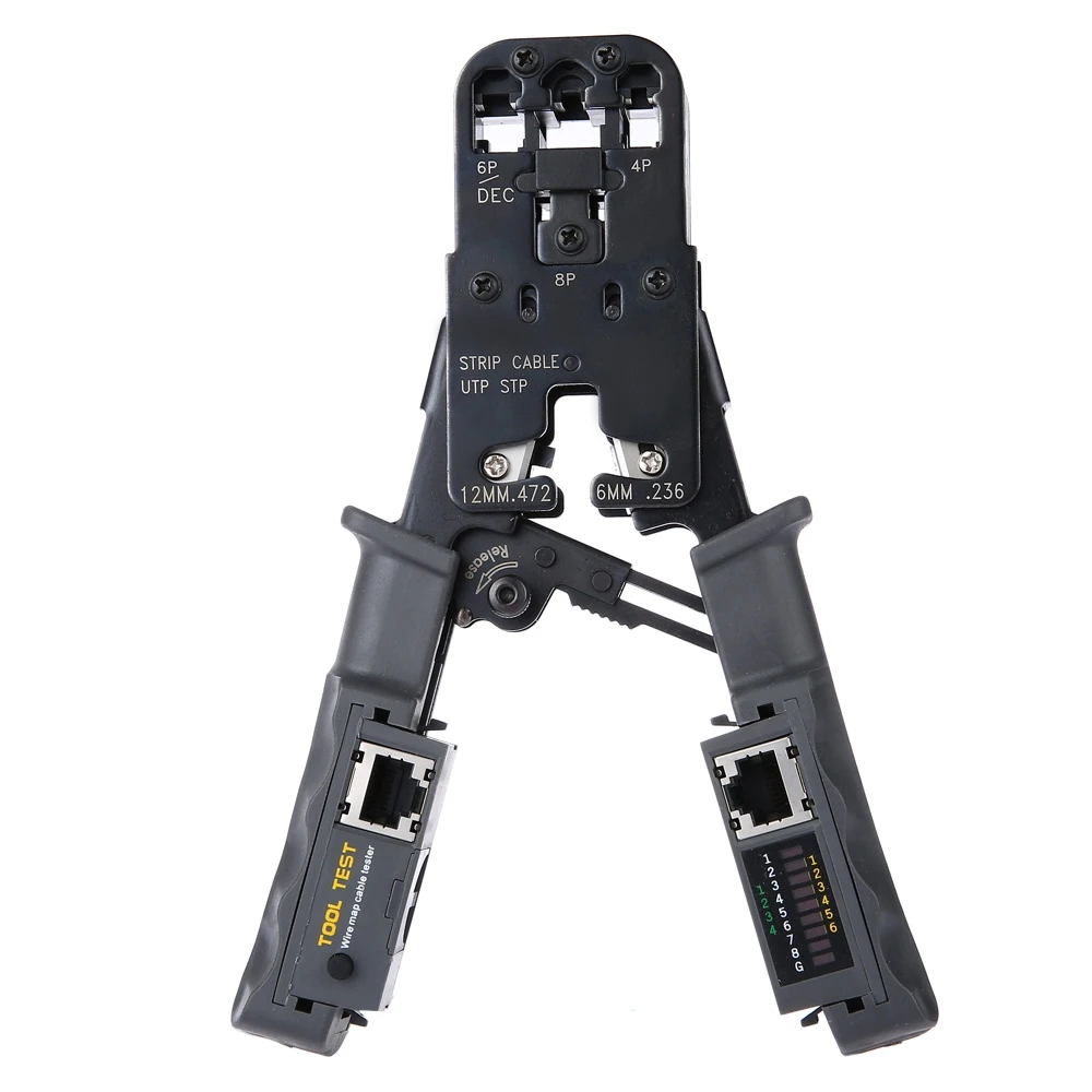 

2 in 1 Network Tool Test Crimping Pliers Tester Crimper Cable Stripper Detachable Cable Testing For UTP and STP Cables tool